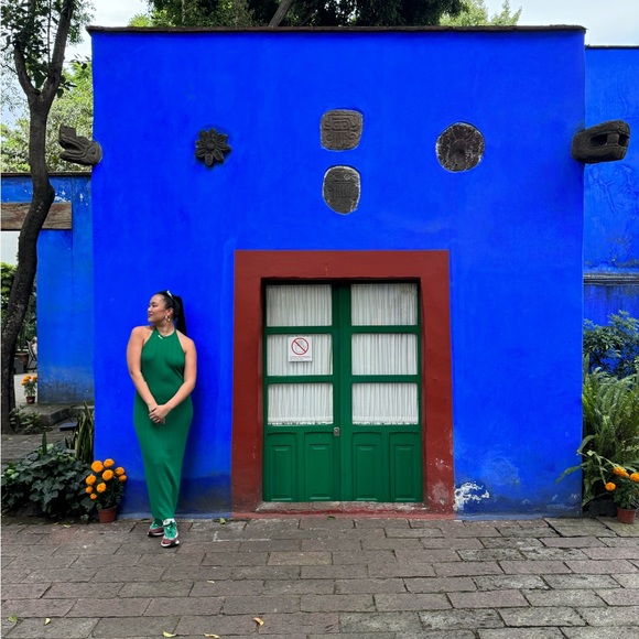 Green Maxi Knit Dress - Picture 7 of 7